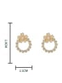 thumb Brass Cubic Zirconia Geometric Artisan Stud Earring 1