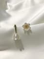 thumb Alloy Resin Flower Vintage gold plated Stud Earring 0