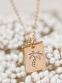 thumb Stainless steel Tree Minimalist  tpye lettering Plant Series Necklace 0