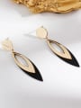 thumb Copper Enamel Simple geometric Trend Korean Fashion Earrings 0