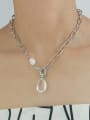thumb Brass Crystal Water Drop Vintage Necklace 1