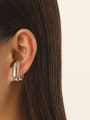 thumb Brass Hollow Geometric Minimalist Single Earring 1