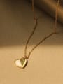 thumb Titanium Shell Heart Minimalist Necklace 2