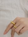 thumb Brass Heart Vintage Band Ring 1