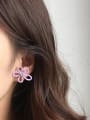 thumb Alloy Enamel Flower Cute Stud Earring 2