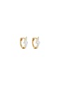 thumb Brass Enamel Geometric Dainty Stud Earring 0