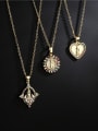 thumb Brass Cubic Zirconia Heart Trend Regligious Virgin mary Pendant Necklace 2