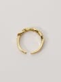 thumb Brass Cubic Zirconia Geometric Vintage Band Fashion Ring 4