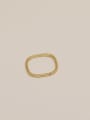 thumb Brass Rhinestone Geometric Minimalist Band Fashion Ring 0