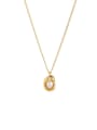 thumb Brass Imitation Pearl Geometric Hip Hop Necklace 0