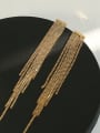 thumb Brass Tassel Vintage Threader Earring 2