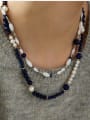 thumb Brass Imitation Pearl Irregular Minimalist Necklace 1