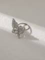 thumb Brass Cubic Zirconia Butterfly Vintage Band Fashion Ring 0