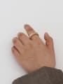 thumb Copper  Smooth Geometric Minimalist Free Size Band Fashion Ring 1
