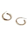 thumb Brass Smooth Geometric Minimalist Hoop Trend Korean Fashion Earring 3