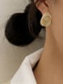 thumb Brass Enamel Geometric Bohemia Clip Trend Korean Fashion Earring 1