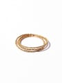 thumb Brass Line Round Minimalist Stackable Ring 2