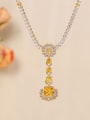 thumb Brass Cubic Zirconia  Luxury Geometric Earring and Necklace Set 2