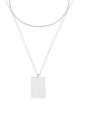thumb Stainless steel Geometric Minimalist Multi Strand Necklace 3