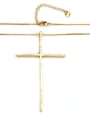 thumb Brass Cubic Zirconia Religious Minimalist Regligious Necklace 3
