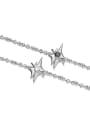 thumb Brass Cubic Zirconia Star Dainty Link Bracelet 2