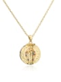 thumb Brass Cubic Zirconia Snake Vintage Round Pendant Necklace 0