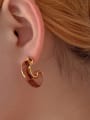 thumb Brass Acrylic Geometric Minimalist Stud Earring 1