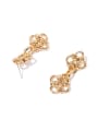 thumb Brass Flower Vintage Chinese knot  Drop Earring 0