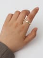 thumb Copper Geometric Minimalist Band Fashion Ring 1