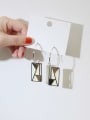 thumb Copper Acrylic Geometric Minimalist Huggie Trend Korean Fashion Earring 3