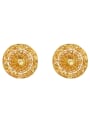 thumb Brass Hollow Round Vintage Stud Earring 0