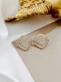 thumb Copper Cubic Zirconia Geometric Minimalist Stud Trend Korean Fashion Earring 1