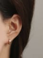 thumb Brass Cubic Zirconia Geometric Vintage Stud Earring 1