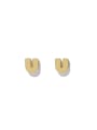 thumb Brass Letter U Shape Minimalist Stud Earring( Single-Only One) 0