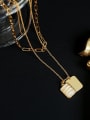 thumb Brass Imitation Pearl Geometric Vintage Necklace 3