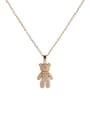 thumb Copper  Cubic Zirconia Bee Butterfly Trend Necklace 4