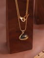 thumb Brass Tiger Eye Geometric Hip Hop Necklace 1