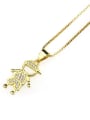 thumb Brass Cubic Zirconia Cute Necklace 3