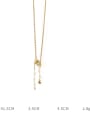 thumb Brass Cubic Zirconia Tassel Vintage Lariat Necklace 3