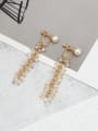 thumb Copper Acrylic Tassel Minimalist Threader Trend Korean Fashion Earring 1