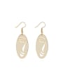 thumb Copper Ethnic Minimalist face abstract Hook Trend Korean Fashion Earring 0