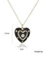 thumb Brass Enamel Vintage Heart  Pendant Necklace 1
