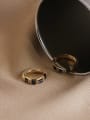 thumb Brass Cubic Zirconia Geometric Vintage Band Ring 1