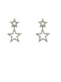 thumb Copper Cubic Zirconia Star Dainty Drop Trend Korean Fashion Earring 0