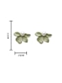 thumb Brass Imitation Pearl Enamel Flower Minimalist Stud Earring 2