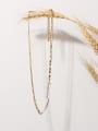 thumb Brass Imitation Pearl Geometric Vintage Multi Strand Necklace 0
