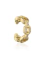thumb Brass Cubic Zirconia Geometric Vintage Clip Earring(Single Only One) 0