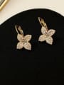 thumb Brass Imitation Pearl Butterfly Vintage Huggie Trend Korean Fashion Earring 1