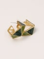thumb Brass Enamel Geometric Minimalist Stud Trend Korean Fashion Earring 0