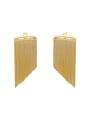 thumb Brass Tassel Minimalist Drop Earring 3